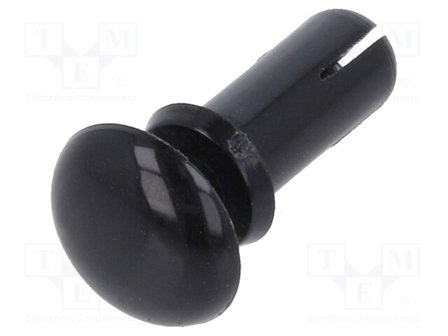 Rivet; polyamide; Rivet diam: 4mm; L.rivet: 9mm; Colour: black