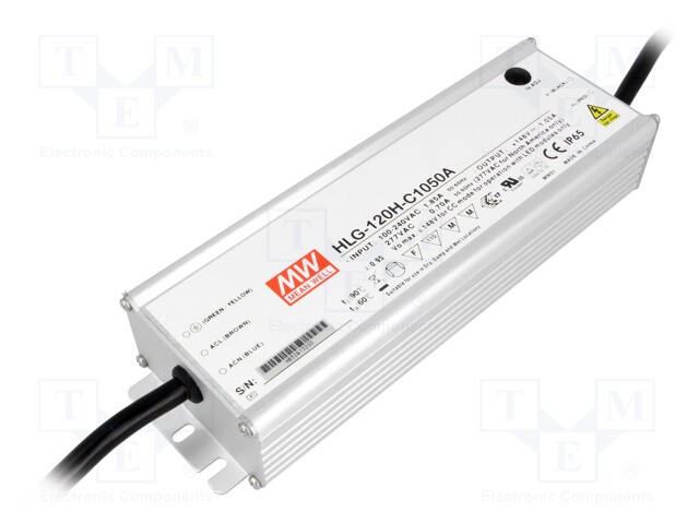 Power supply: switched-mode; LED; 155W; 74÷148VDC; 525÷1050mA