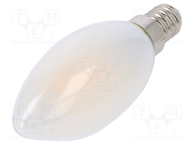 LED lamp; warm white; E14; 220/240VAC; 470lm; 4.5W; 300°; 2700K