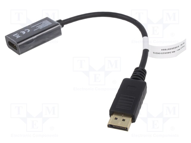 Adapter; DisplayPort 1.2,HDCP 2.2,HDMI 2.0; 0.2m; black