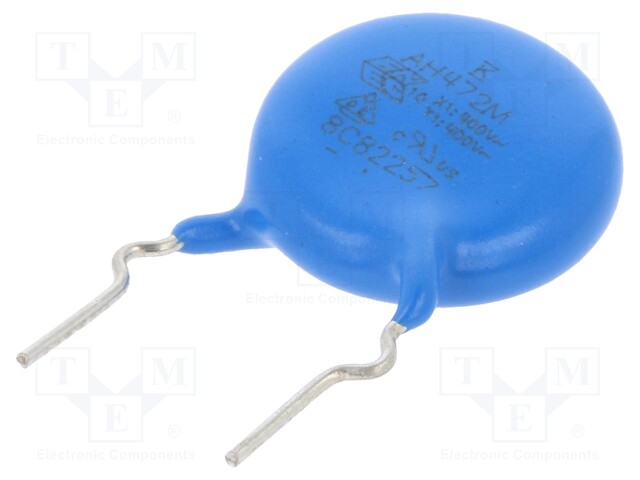 Capacitor: ceramic; X1/Y1; 4.7nF; Y5U; ±20%; THT; 10mm; Series: C900