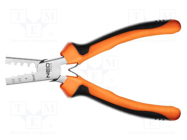 Tool: for crimping; insulated terminals; 1.5÷6mm2; 23AWG÷13AWG