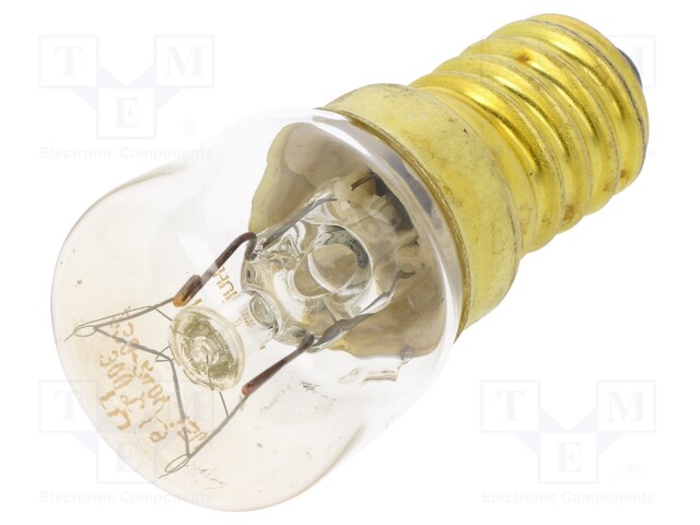 Filament lamp: miniature; 230/240VAC; 15W; E14; Ø22.5mm; L: 48mm