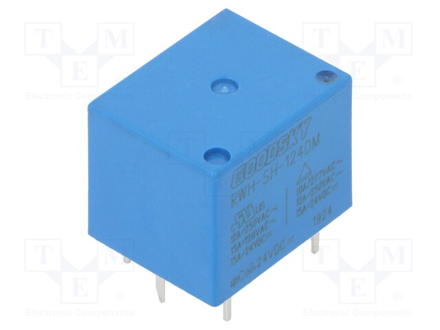 Relay: electromagnetic; SPST-NO; Ucoil: 24VDC; 12A/250VAC; 15A