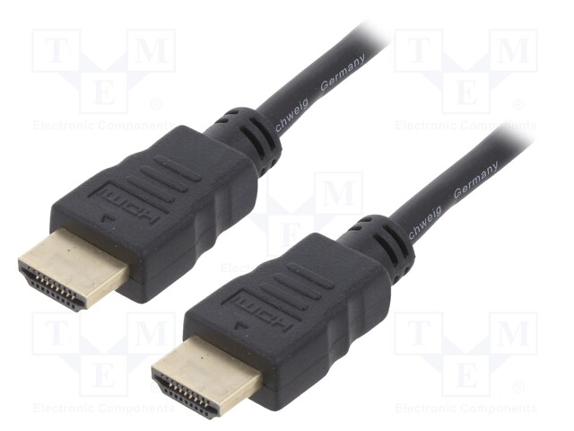 Cable; HDCP 2.2,HDMI 2.0; HDMI plug,both sides; 3m; black