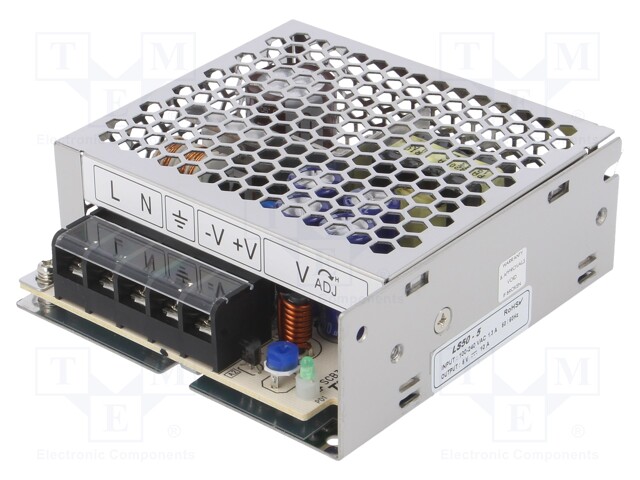 Power supply: industrial; single-channel,universal; 50W; 5VDC