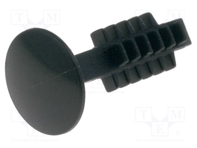 Rivet; polyamide; Panel cutout diam: 4mm; Colour: black; UL94V-2