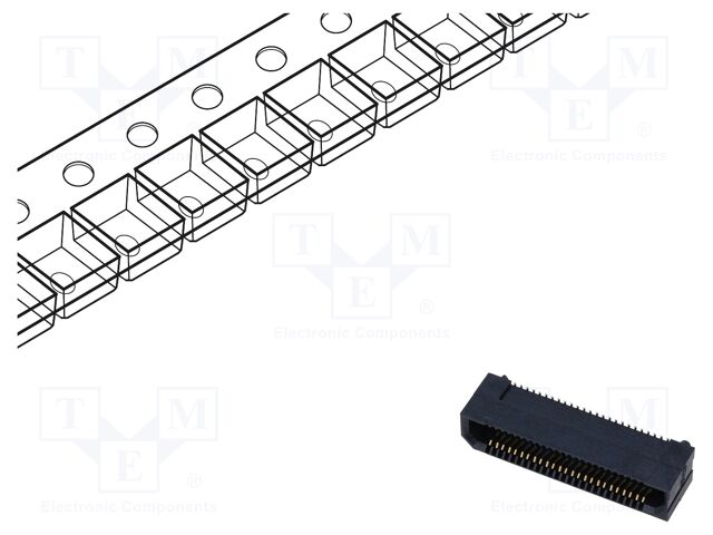 Connector: PCB to PCB; female; PIN: 50; 0.8mm; ERF8; gold-plated