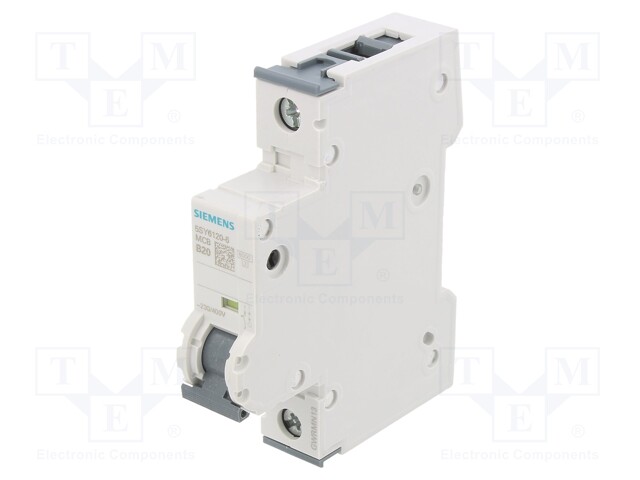 Circuit Breaker, MCB, 5SY6, 1P, 6 kA, 400 V, 20 A