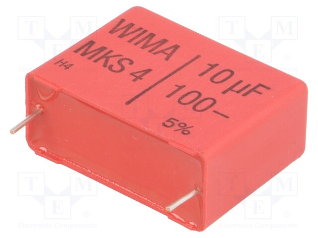 Capacitor: polyester; 10uF; 63VAC; 100VDC; Pitch: 27.5mm; ±5%