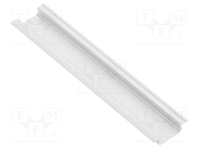 Profiles for LED modules; white; L: 1m; GALAX; aluminium; recessed