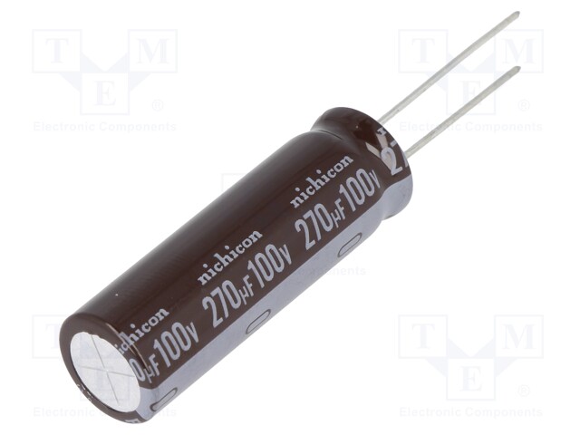 Capacitor: electrolytic; low impedance; THT; 270uF; 100VDC; ±20%