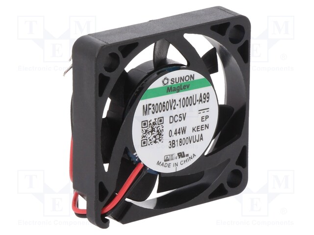 Fan: DC; axial; 5VDC; 30x30x6mm; 6.35m3/h; 15.7dBA; Vapo; 7100rpm