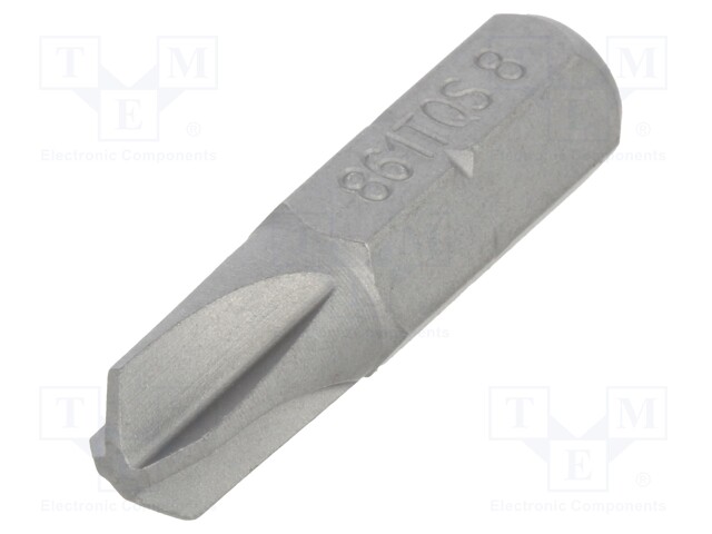 Screwdriver bit; Torq-Set®; TS8; Overall len: 25mm