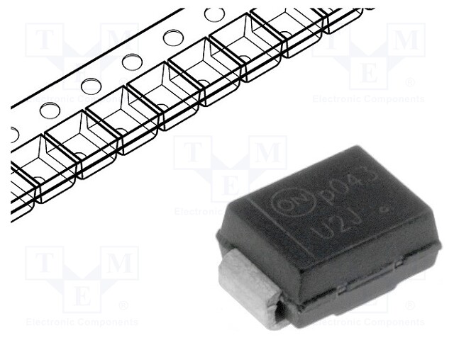 Diode: switching; SMD; 600V; 2A; Package: reel,tape; SMB