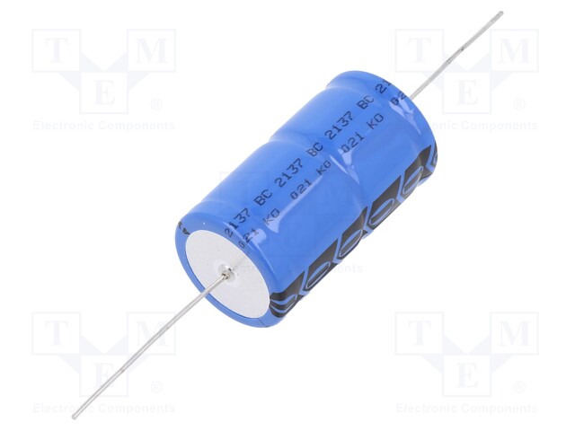 Electrolytic Capacitor, Miniature, 1000 µF, 100 V, 021 ASM Series, ± 20%, Axial Leaded