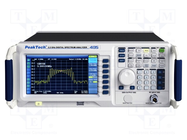 Spectrum analyzer; Band: 10M÷2,2GHz; In.imp: 50Ω; 9kHz÷2.2GHz