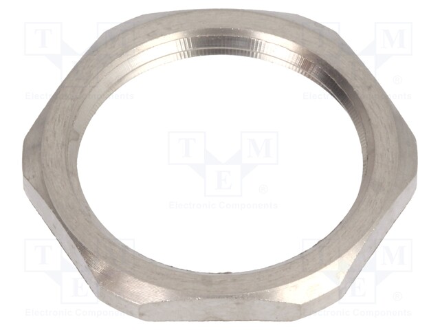 Nut; PG16; stainless steel; 27mm; Thread: PG; Man.series: GM-INOX