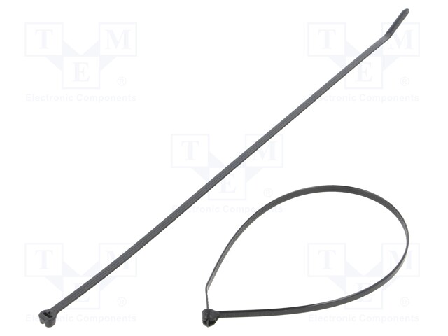 Cable tie; with a metal clasp; L: 384mm; W: 4.7mm; polyamide; 222N