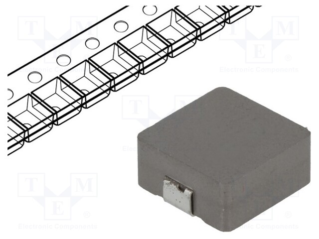 Inductor: wire; SMD; 8uH; Ioper: 8A; 14mΩ; Body dim: 12.6x12.6x5.8mm