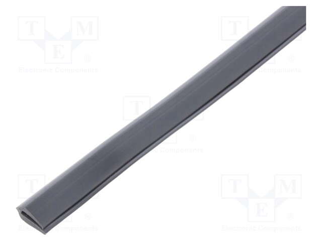 Hole and edge shield; PVC; L: 10m; grey; H: 8mm; W: 4.5mm; -30÷70°C