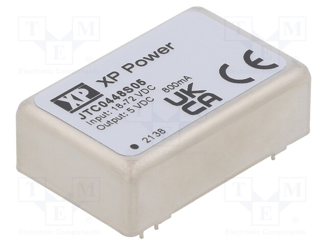 Isolated Board Mount DC/DC Converter, 4:1 Input, ITE, 1 Output, 4 W, 5 V, 800 mA