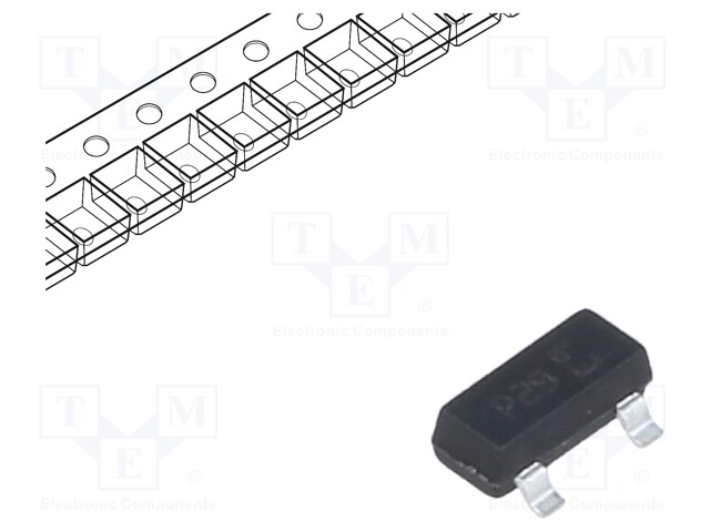 Thyristor; 200V; 0.16A; 5mA; Package: reel,tape; SMD; SOT23-3