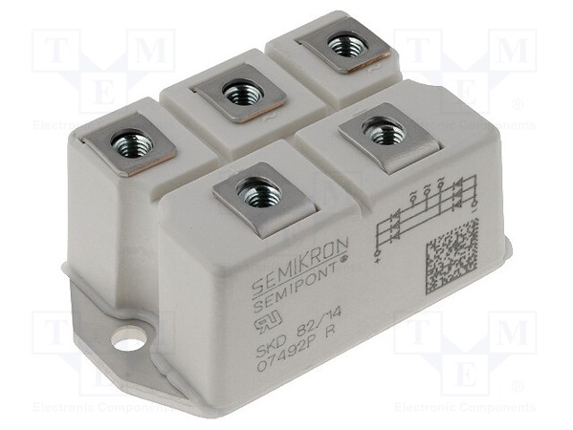 Three-phase bridge rectifier; Urmax: 1.4kV; If: 80A; Ifsm: 750A