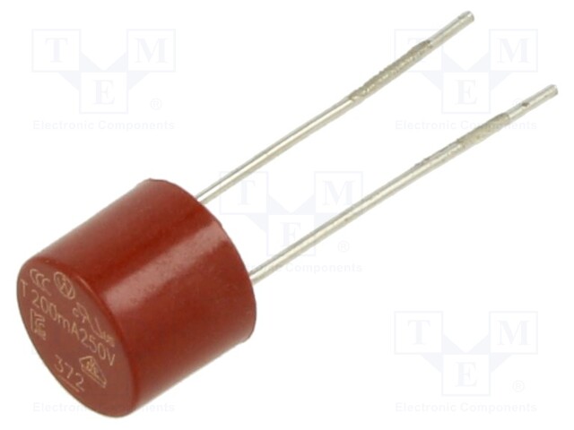 Fuse, PCB Leaded, 200 mA, 250 VAC, TR5 Series, Time Delay, Radial Leaded