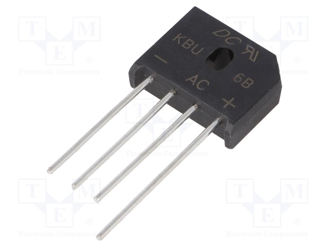 Single-phase bridge rectifier; Urmax: 100V; If: 6A; Ifsm: 175A; KBU