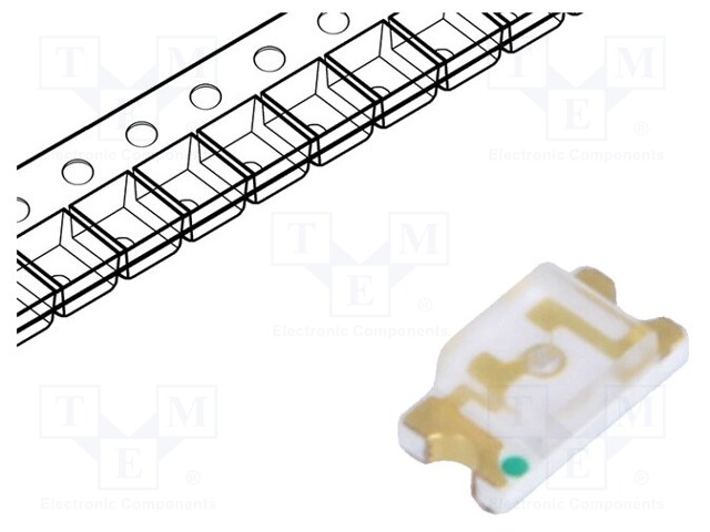 LED; SMD; 1206; blue; 120mcd; 3.2x1.6x1.1mm; 140°; 2.8÷3.6V; 20mA