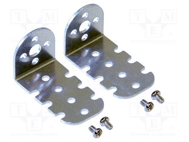 Bracket; silver; Pcs: 2; Holder mat: aluminum; Dim: 29x15.5x17mm