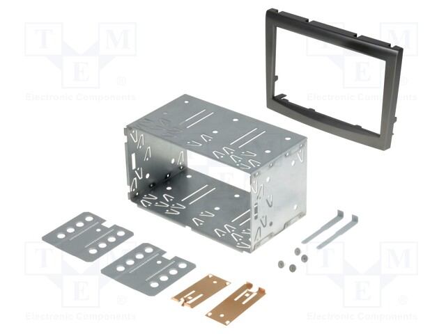 Radio mounting frame; Porsche; 2 DIN; grey