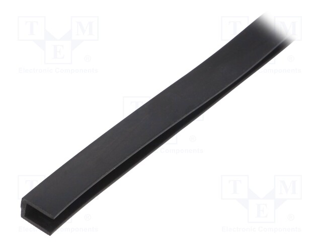 Hole and edge shield; EPDM; L: 10m; black; H: 10mm; W: 8mm