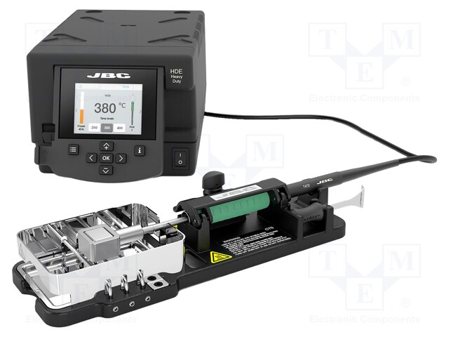 Soldering station; 250W; 90÷500°C; 230VAC; Display: LCD; ESD