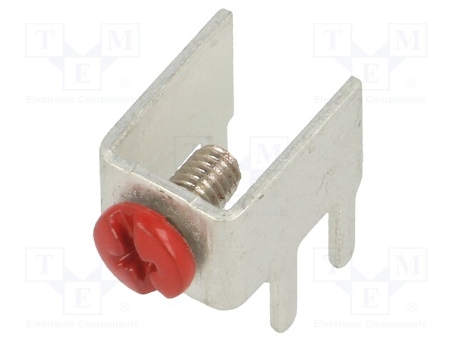 Terminal: screw terminal; THT,screw terminal; red; 7.5x5mm