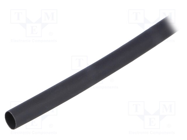 Heat shrink sleeve; 3: 1; 6mm; L: 1m; black; polyolefine