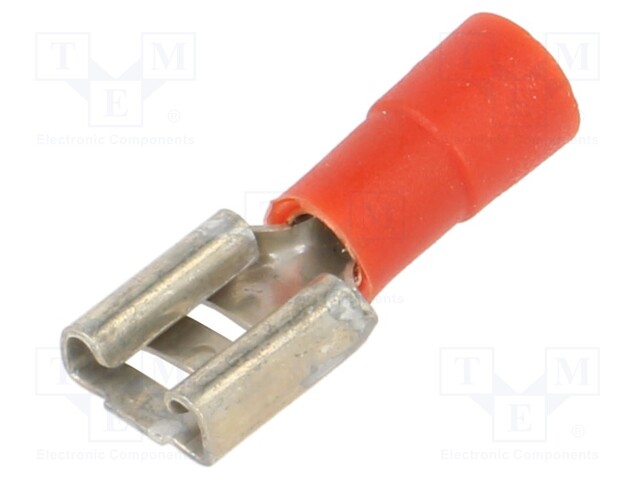 Terminal: flat; 6.3mm; 0.8mm; female; 0.5÷1mm2; crimped; for cable