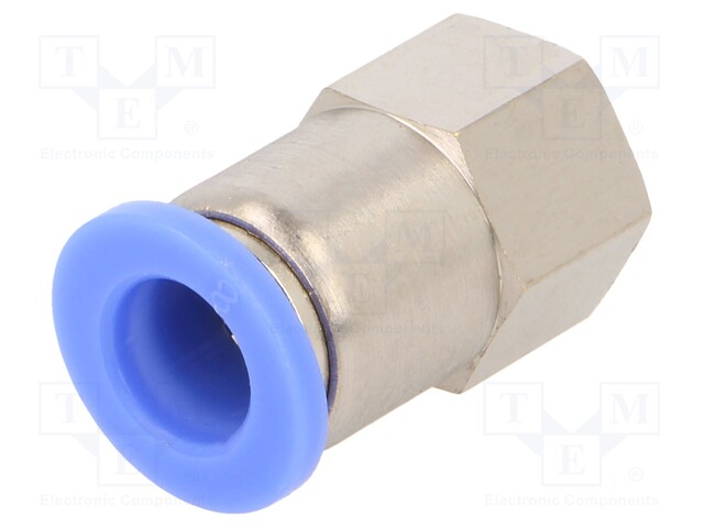 Push-in fitting; straight; -0.95÷15bar; nickel plated brass