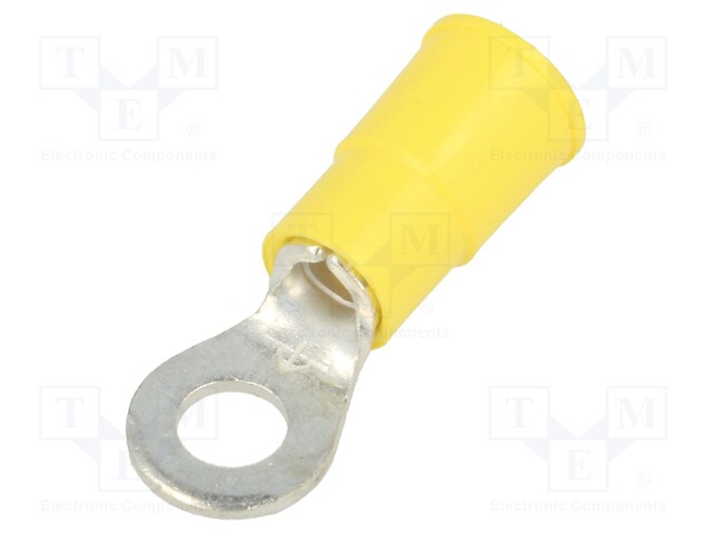 Ring terminal; M4,5; Ø: 4.98mm; crimped; for cable; insulated