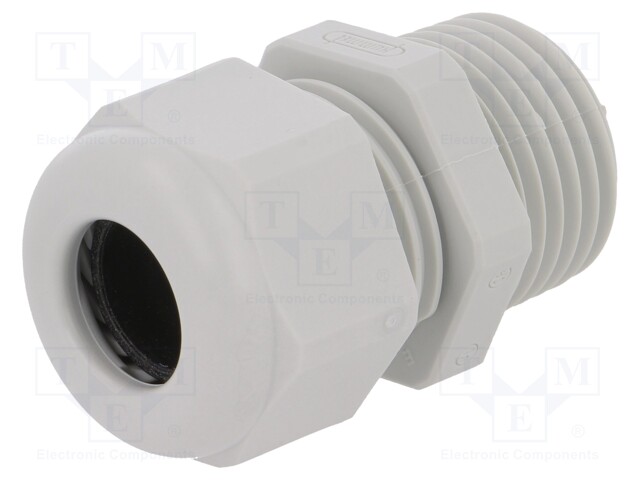 Cable gland; NPT1/2"; IP68; Mat: polyamide; light grey; UL94V-0