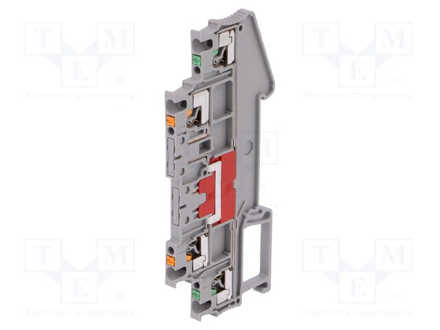 Splice terminal: rail; 0.14÷1.5mm2; ways: 2; terminals: 4; grey