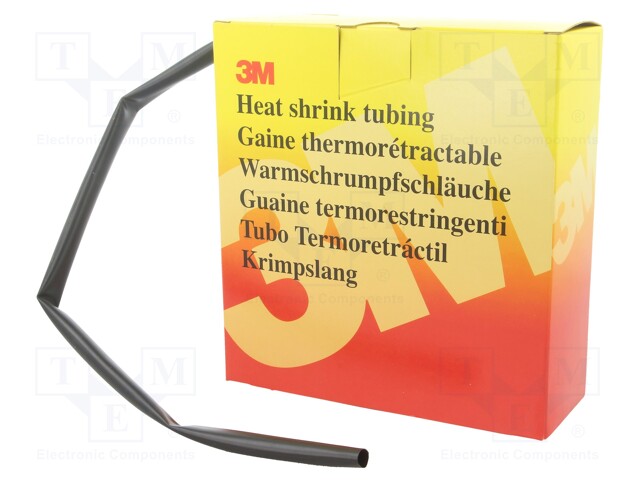 Heat shrink sleeve; glueless,thin walled; 2: 1; 9.5mm; L: 7m; black