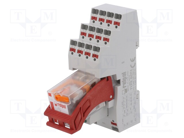 Relay: interface; DPDT; Ucoil: 230VAC; 12A; 12A/250VAC; 12A/24VDC