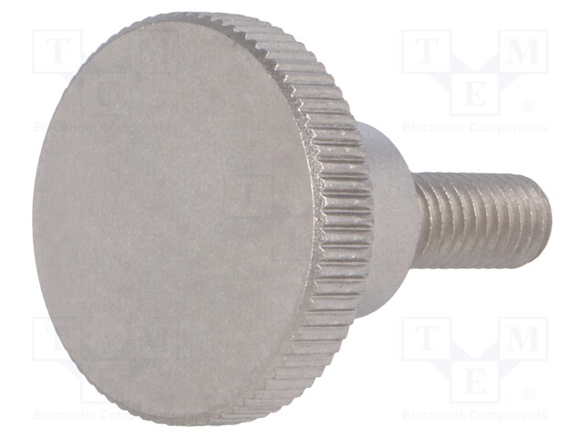 Knob; Dia: 24mm; M6; 16mm; H: 15mm; stainless steel