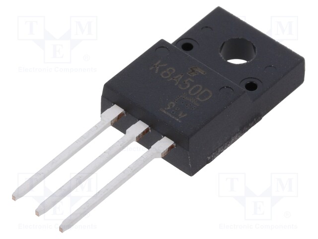 Transistor: N-MOSFET; unipolar; 500V; 8A; Idm: 32A; 40W; TO220FP