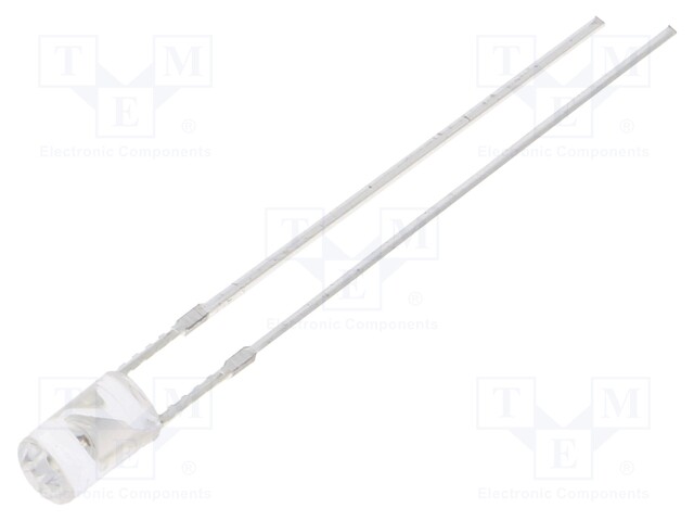 LED; 3mm; yellow; 750÷1120mcd; 140°; Front: flat; Pitch: 2.54mm; 78mW