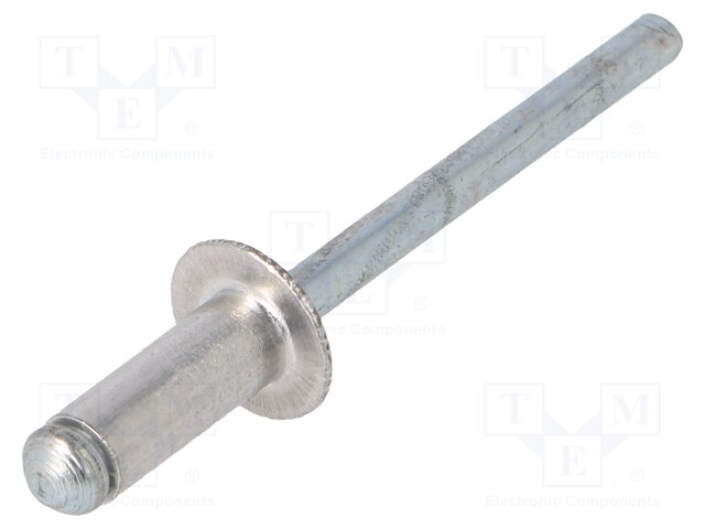 Rivet; aluminium; Rivet diam: 4.8mm; L.rivet: 12mm; 500pcs.