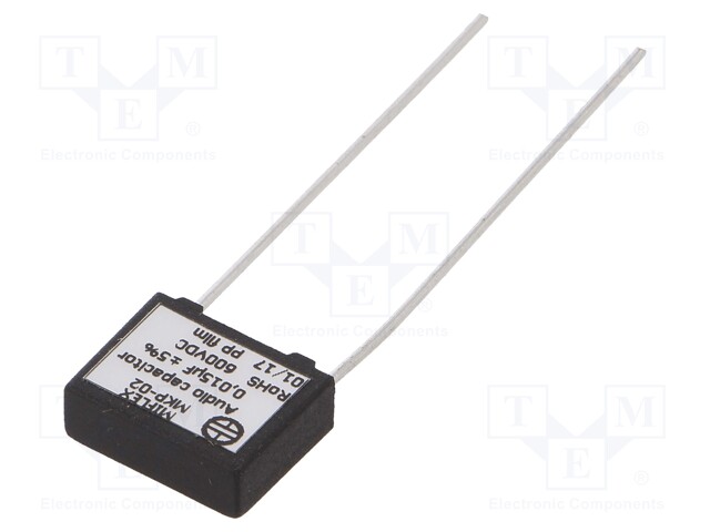 Capacitor: polypropylene; 15nF; 600VDC; 10mm; ±5%; 13x10.5x4.5mm