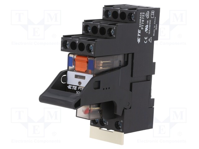 Relay: interface; DPDT; Ucoil: 12VDC; 12A; 12A/250VAC; 12A/30VDC